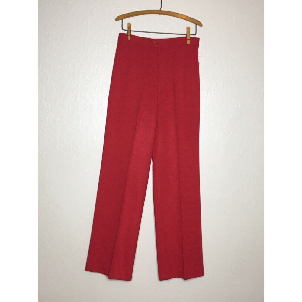 Vintage 60s-70s Jack Wendy Winter Red Pants Pleated Slacks womens size 16